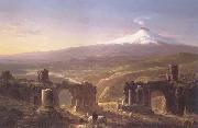 Thomas Cole Mount Etna from Taormina oil